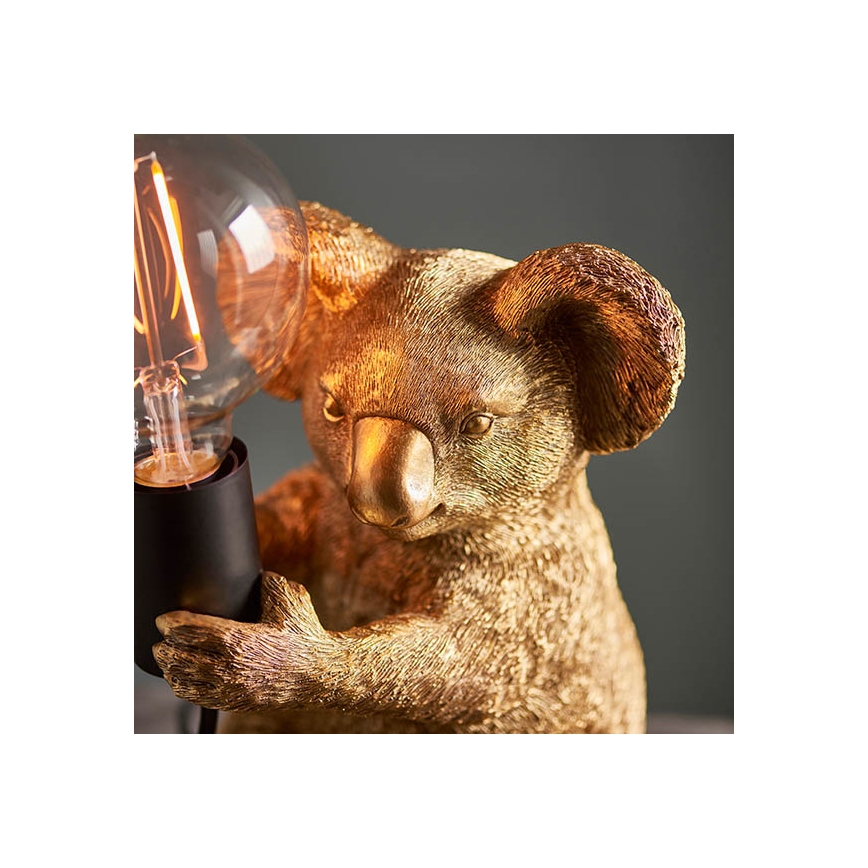 Endon 95082 - Stolní lampa KOALA 1xE27/10W/230V zlatá