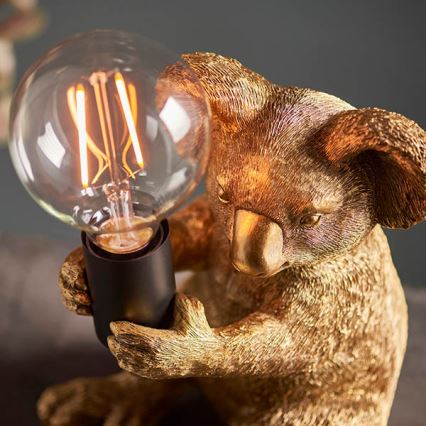 Endon 95082 - Stolní lampa KOALA 1xE27/10W/230V zlatá