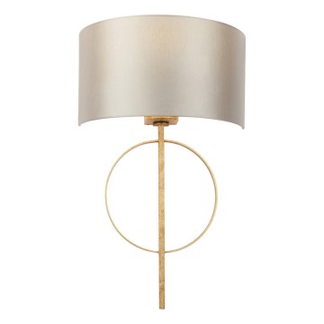 Endon 95210 - Nástěnná lampa 1xE27/10W/230V šedá/mosaz