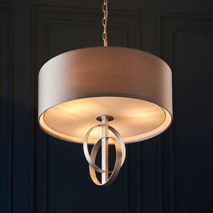 Endon 95215 - Lustr na řetězu 5xE27/10W/230V pr. 70 cm šedá