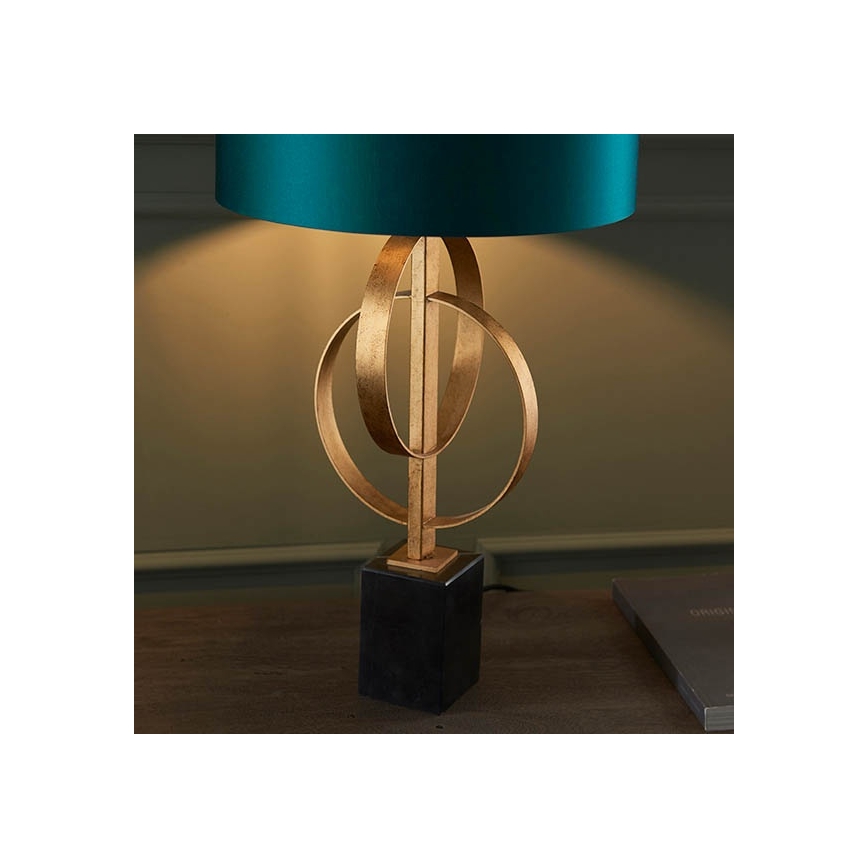 Endon 95221 - Stolní lampa 1xE27/10W/230V modrá/mosaz/černá
