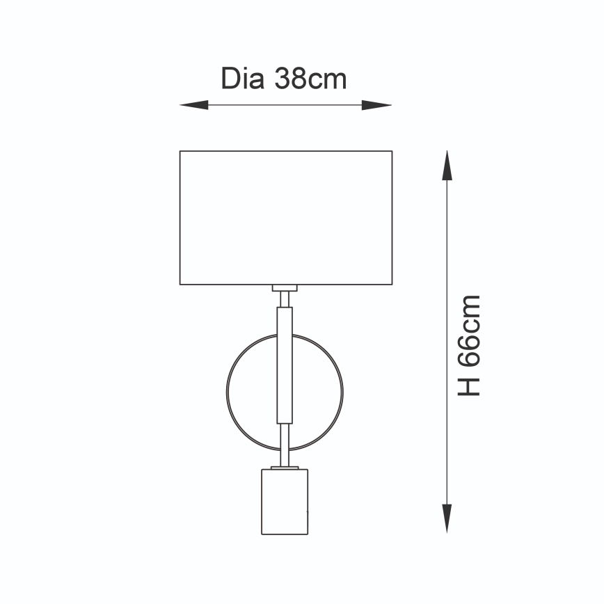 Endon 95221 - Stolní lampa 1xE27/10W/230V modrá/mosaz/černá