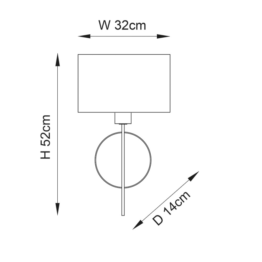 Endon 95222 - Nástěnná lampa 1xE27/10W/230V modrá/šedá