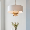 Endon 95268 - Lustr na řetězu 3xE14/6W/230V pr. 60 cm bílá/mosaz