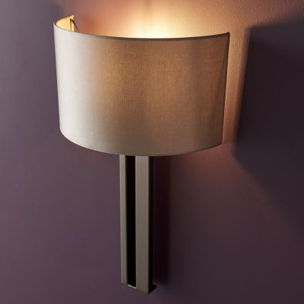 Endon 95449 - Nástěnná lampa 1xE27/10W/230V béžová/matný chrom
