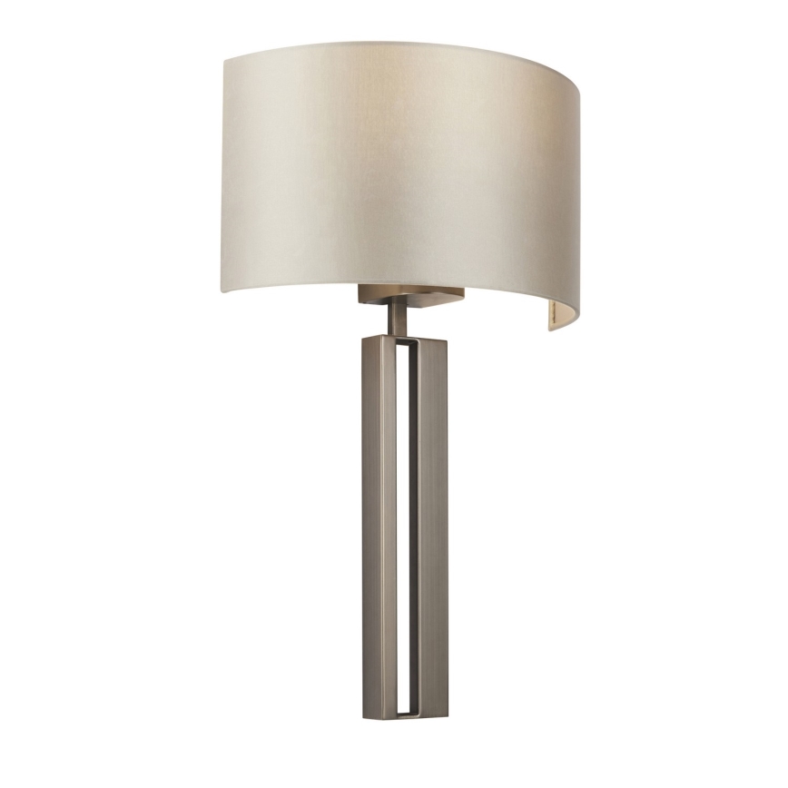Endon 95449 - Nástěnná lampa 1xE27/10W/230V béžová/matný chrom