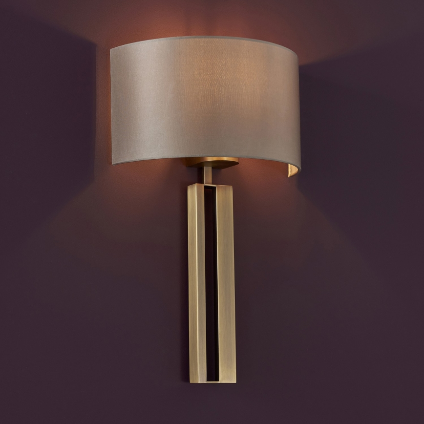 Endon 95452 - Nástěnná lampa 1xE27/10W/230V béžová/zlatá