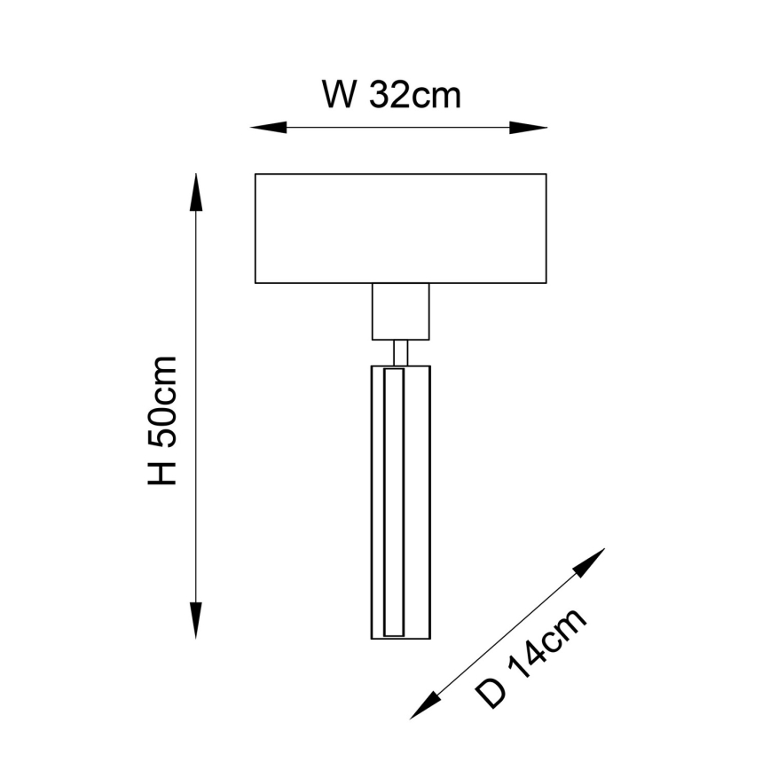 Endon 95452 - Nástěnná lampa 1xE27/10W/230V béžová/zlatá