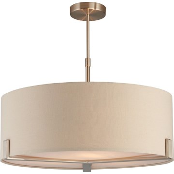Endon 95834 - Lustr na tyči HAYFIELD 3xE27/40W/230V matný chrom/béžová
