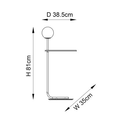 Endon 96713 - Stojací lampa HALO 1xG9/3W/230V černá