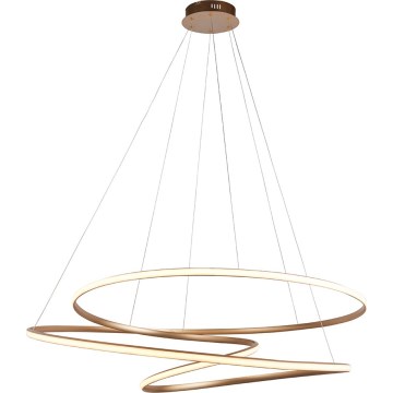 Endon 97645 - LED Stmívatelný lustr na lanku TWIRL LED/131W/230V 3000K zlatá