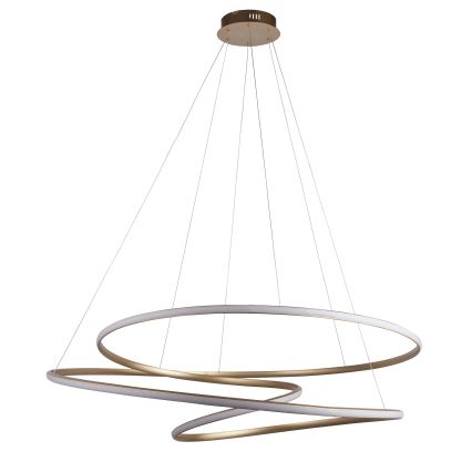Endon 97645 - LED Stmívatelný lustr na lanku TWIRL LED/131W/230V 3000K zlatá