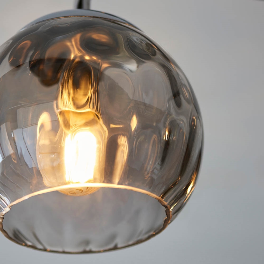 Endon 97971 - Přisazený lustr DIMPLE 3xE14/25W/230V lesklý chrom/kouřová šedá