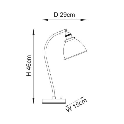 Endon 98747 - Stolní lampa FRANKLIN 1xE14/7W/230V mosaz