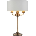 Endon 98932 - Stolní lampa HIGHCLERE 3xE14/18W/230V bílá/mosaz pr. 32 cm