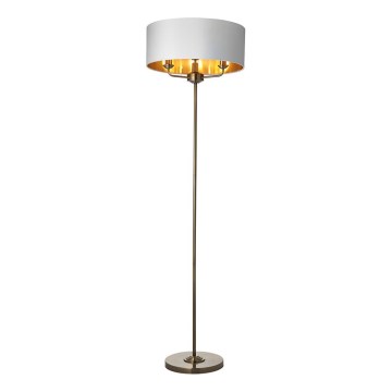 Endon 98935 - Stojací lampa HIGHCLERE 3xE14/40W/230V bílá/mosaz pr. 47 cm