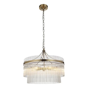 Endon 99166 - Lustr na řetězu MARIETTA 5xE14/7W/230V mosaz/čirá
