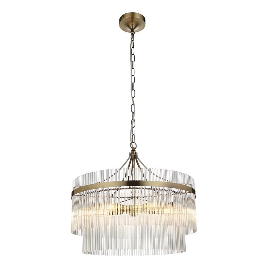 Endon 99166 - Lustr na řetězu MARIETTA 5xE14/7W/230V mosaz/čirá