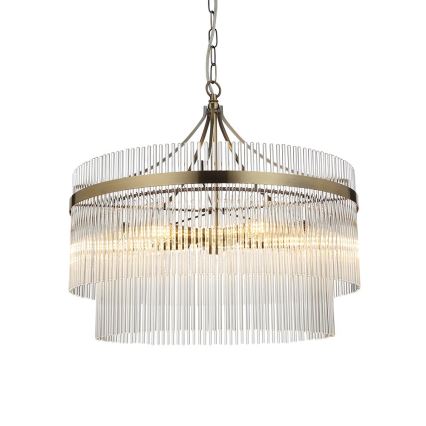 Endon 99166 - Lustr na řetězu MARIETTA 5xE14/7W/230V mosaz/čirá