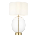 Endon 99292 - Stmívatelná stolní lampa KELDA 1xE27/10W/230V krémová/zlatá