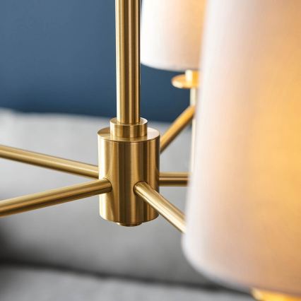 Endon 99458 - Lustr na řetězu 5xE14/6W/230V zlatá/bílá