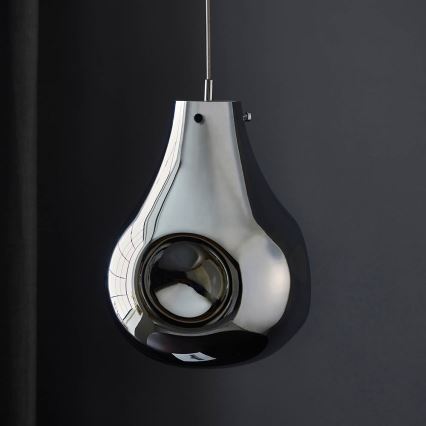 Endon 99788 - Lustr na lanku EUROPA 1xE27/10W/230V kouřová černá