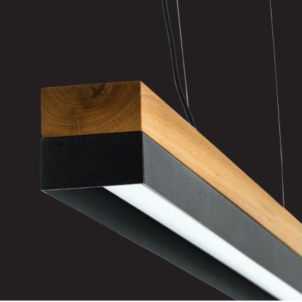 Esyst - LED Lustr na lanku APOLLO LED/60W/230V CRI 95 dub/antracit