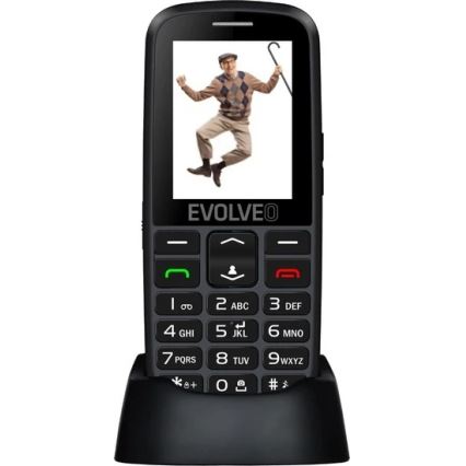 Evolveo - EasyPhone EG 2G mobilní telefon pro seniory černá