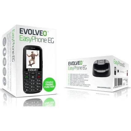 Evolveo - EasyPhone EG 2G mobilní telefon pro seniory černá