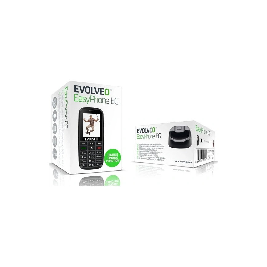 Evolveo - EasyPhone EG, 4G mobilní telefon pro seniory černá