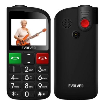 Evolveo - EasyPhone FL, mobilní telefon pro seniory, černý