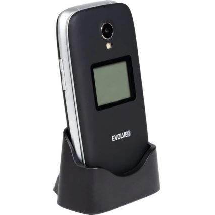 Evolveo - EasyPhone FS vyklápěcí mobilní telefon pro seniory 2.8 černá