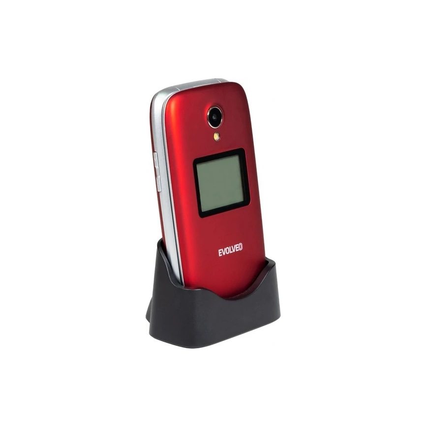 Evolveo - EasyPhone FS vyklápěcí mobilní telefon pro seniory 2.8 červená