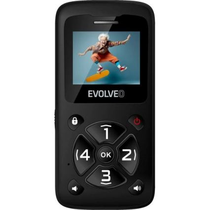 Evolveo - EasyPhone ID, mobilní telefon pro seniory, černá
