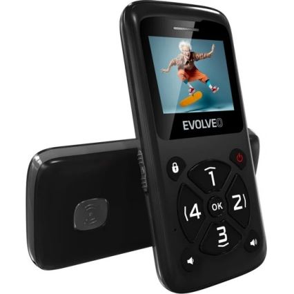 Evolveo - EasyPhone ID, mobilní telefon pro seniory, černá