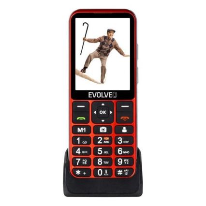Evolveo - EasyPhone LT 4G mobilní telefon pro seniory červená