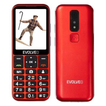 Evolveo - EasyPhone LT, 4G mobilní telefon pro seniory, červený