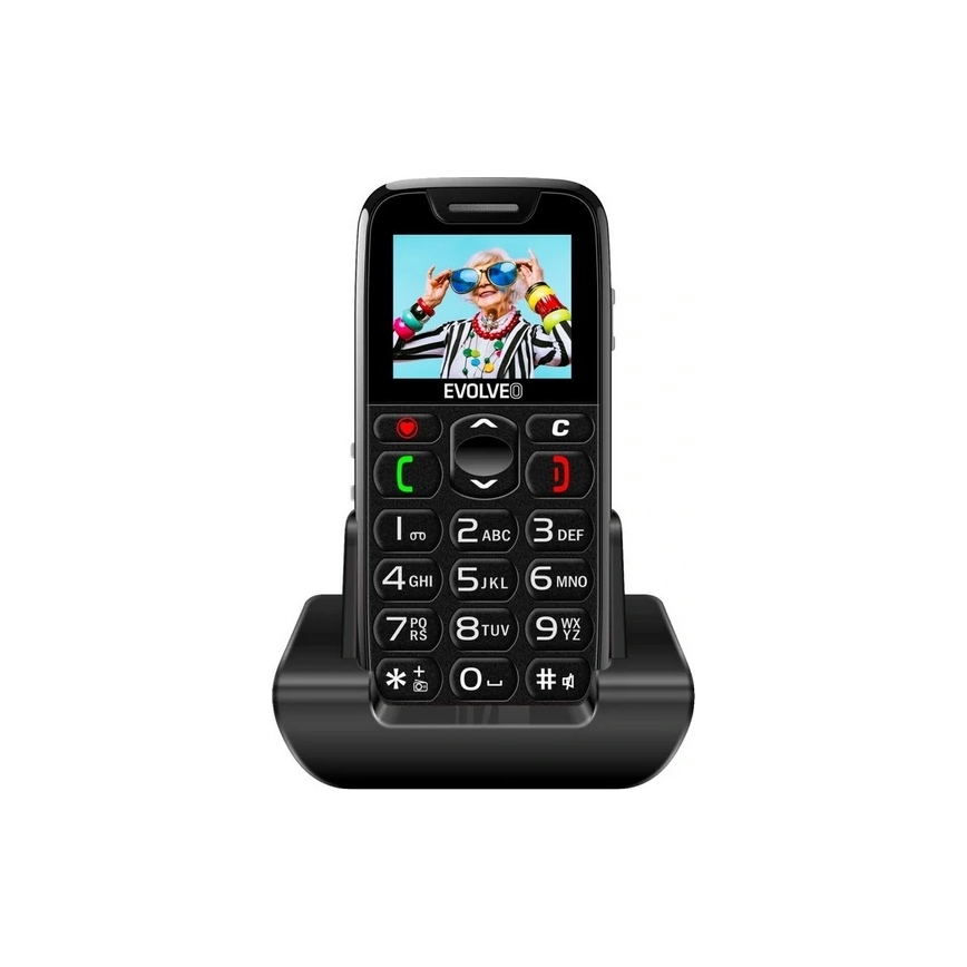 Evolveo - EasyPhone, mobilní telefon pro seniory, černá