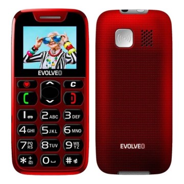 Evolveo - EasyPhone, mobilní telefon pro seniory, červená