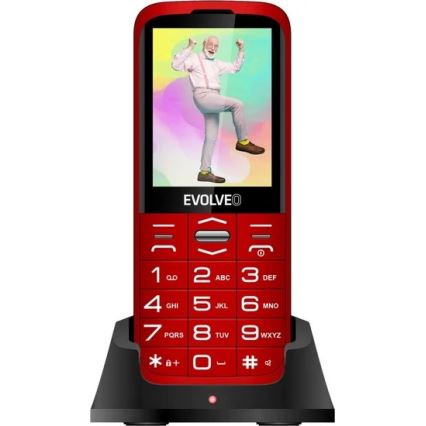 Evolveo - EasyPhone XO, mobilní telefon pro seniory, červená