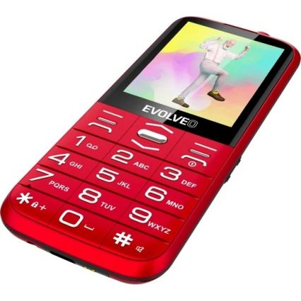 Evolveo - EasyPhone XO, mobilní telefon pro seniory, červená