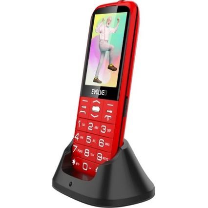 Evolveo - EasyPhone XO, mobilní telefon pro seniory, červená