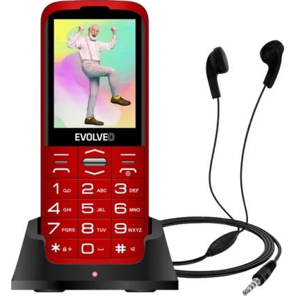 Evolveo - EasyPhone XO, mobilní telefon pro seniory, červená