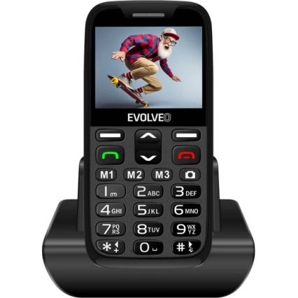 Evolveo - EasyPhone XR 2G mobilní telefon pro seniory černá