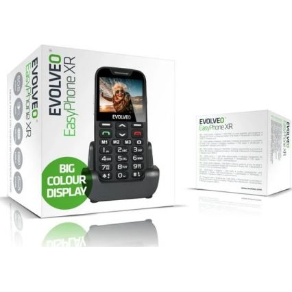 Evolveo - EasyPhone XR 2G mobilní telefon pro seniory černá