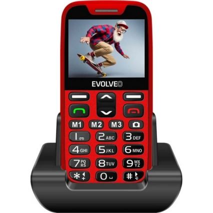 Evolveo - EasyPhone XR, 4G mobilní telefon pro seniory červená