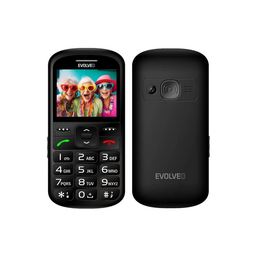 Evolveo - EasyPhone XS, mobilní telefon pro seniory, černý