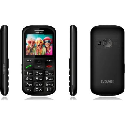 Evolveo - EasyPhone XS, mobilní telefon pro seniory, černý
