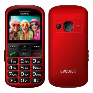 Evolveo - EasyPhone XS, mobilní telefon pro seniory, červená