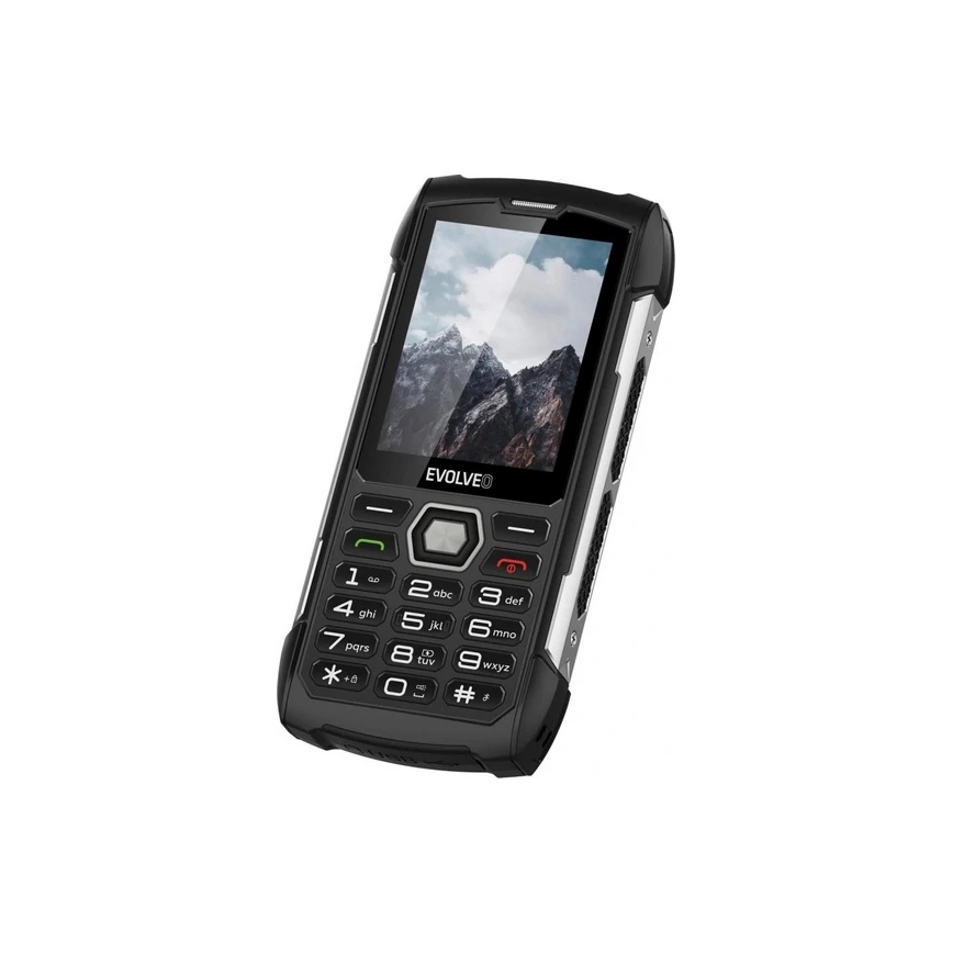 Evolveo - StrongPhone H1, vodotěsný Dual SIM telefon černá/stříbrná